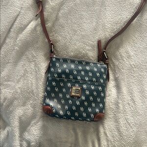 Dooney & Bourke Navy Crossbody with Brown Trim